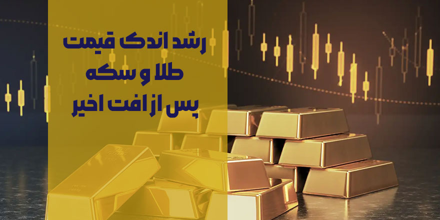 رشد اندک قیمت طلا و سکه پس از افت اخیر