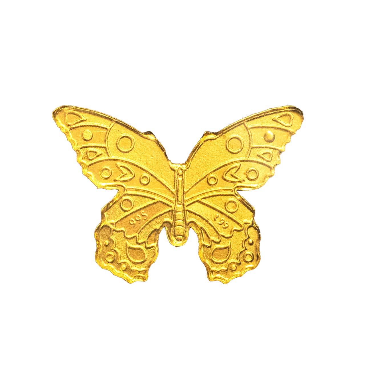 شمش طلای نقش برجسته پروانه 1 گرمی مدل کارت آبی