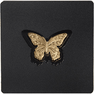 شمش طلا نقش برجسته پروانه