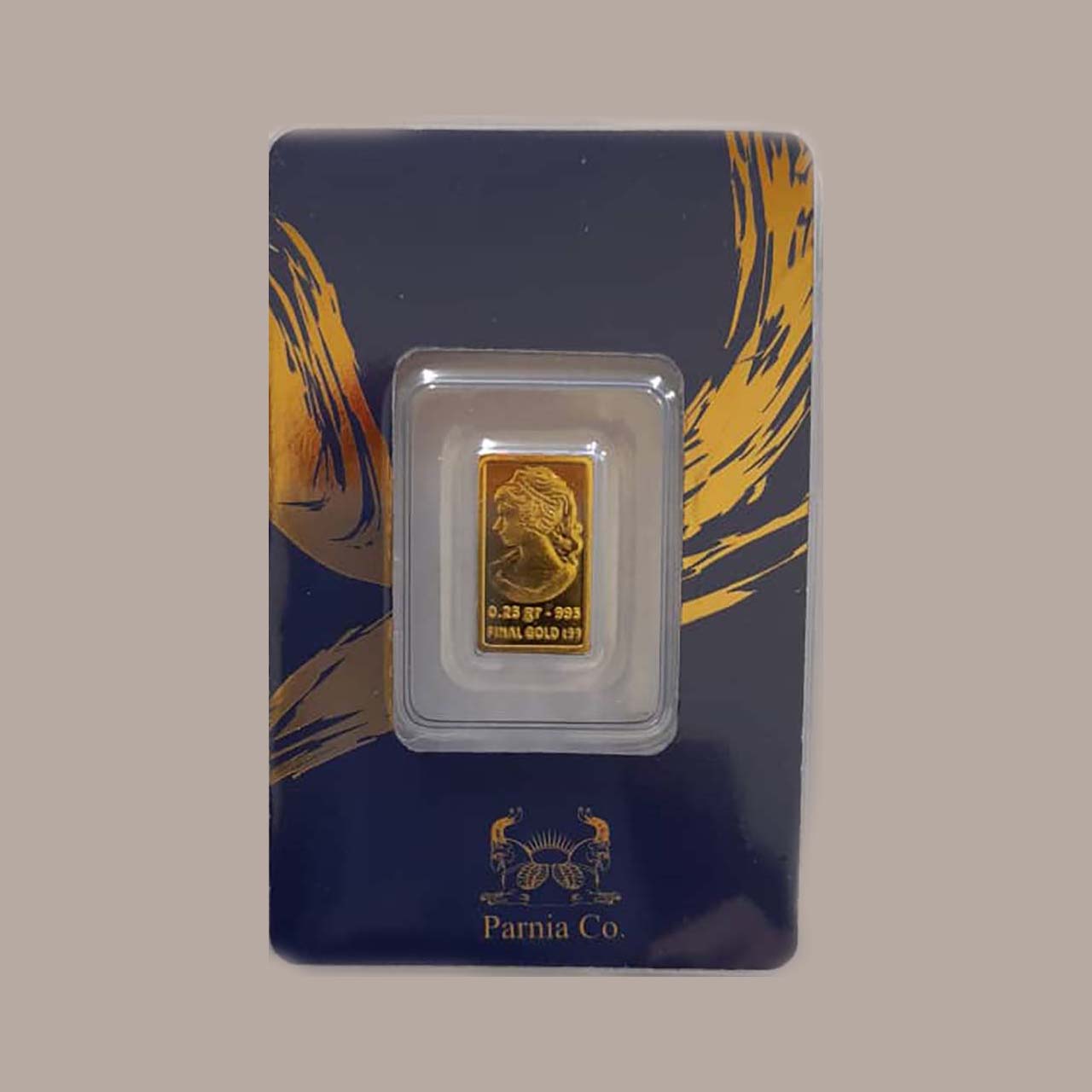 شمش طلای نقش برجسته ونوس دویست و پنجاه سوتی مدل کارت فرکانسی