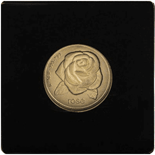 شمش طلا نقش برجسته گل رز