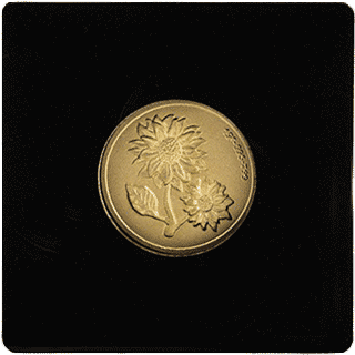 شمش طلا نقش برجسته گلهای داوودی