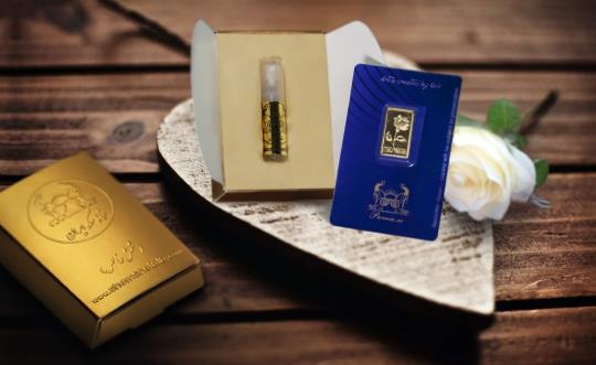شمش طلای نقش برجسته گل رز معطر 0.25 گرمی