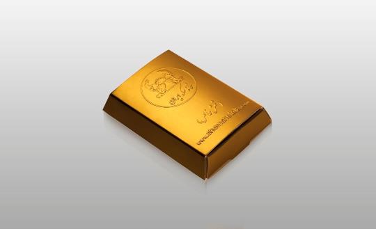 شمش طلای نقش برجسته گل رز معطر 0.25 گرمی