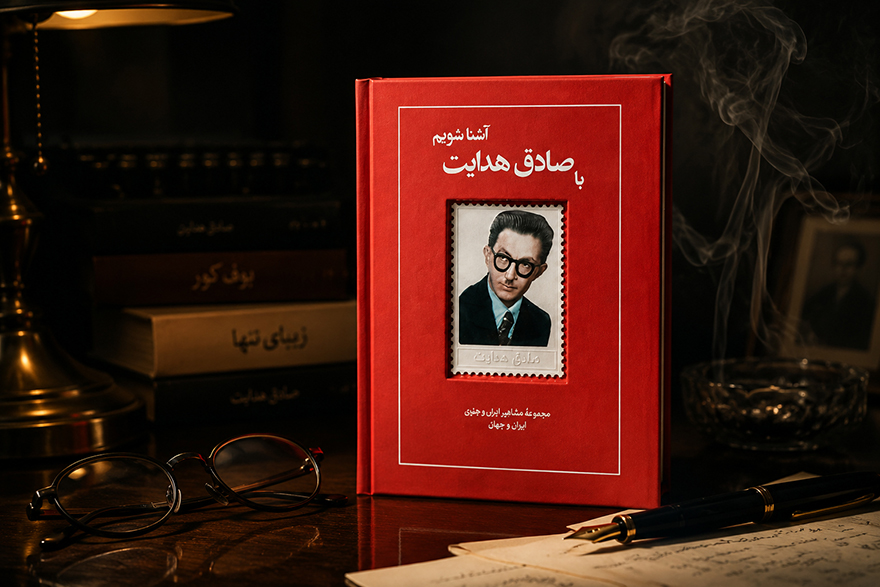   کتاب زندگی نامه و تمبر نقره صادق هدایت 